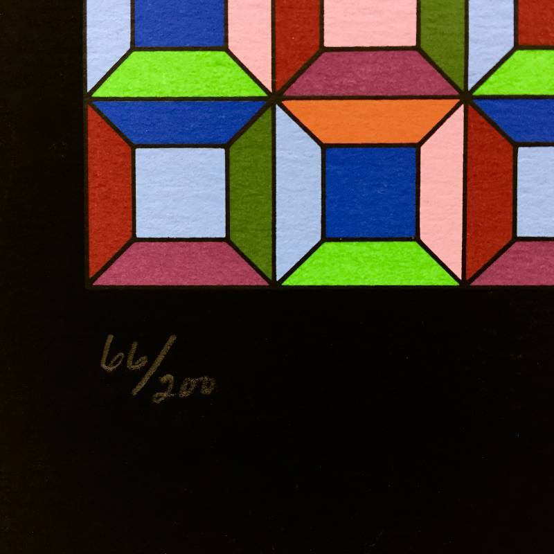 Fine Art Screen Print by Victor Vasarely Untitled Signed 66200