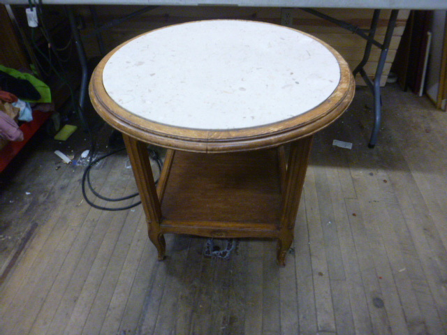 End Table with Marble Top