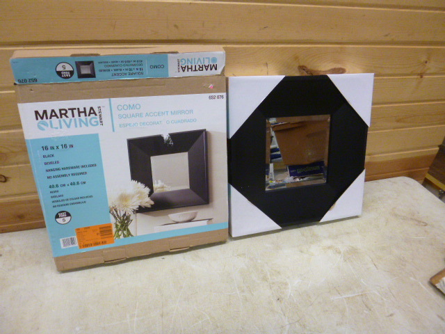 New Martha Stewart Living Como Square Accent Mirror