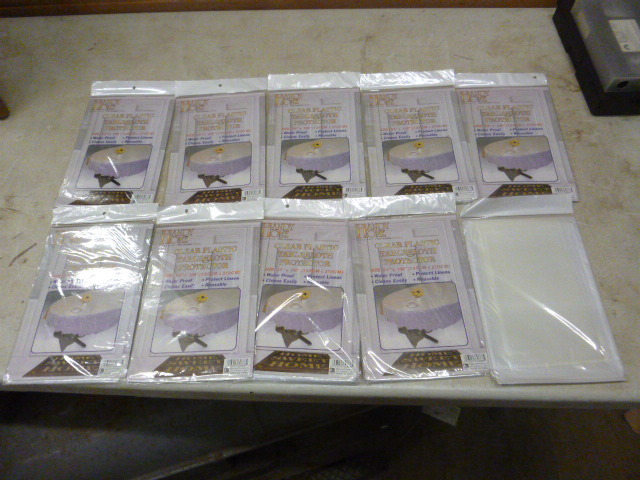 10 Clear Plastic Tablecloth Protector