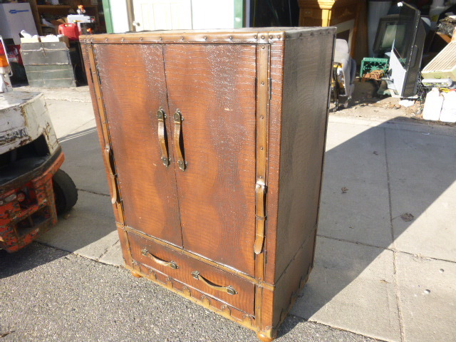 Leather Clad Armoire
