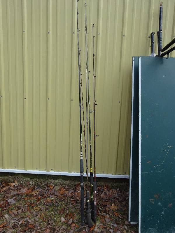 5 fishing rods