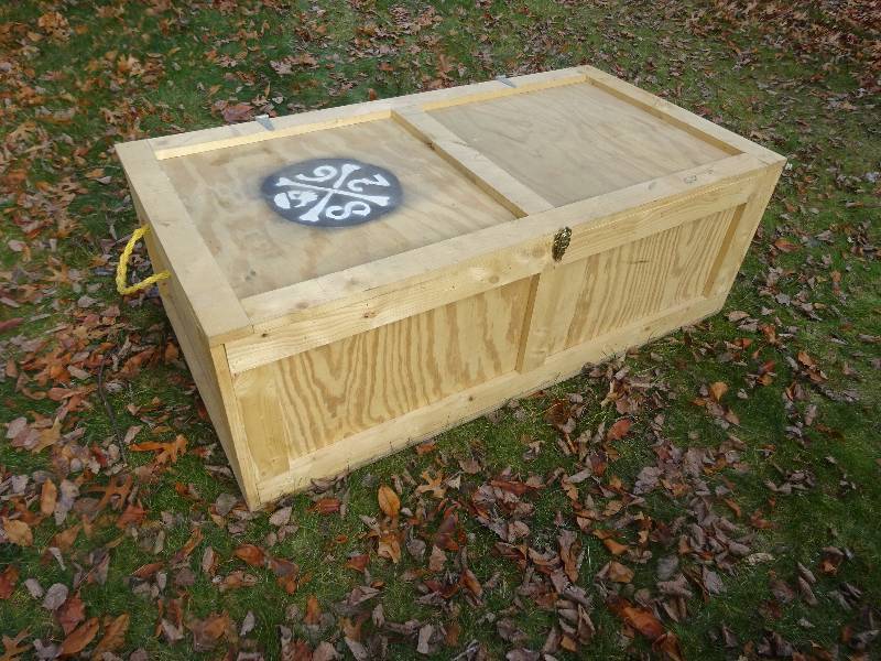 Wood storage box.