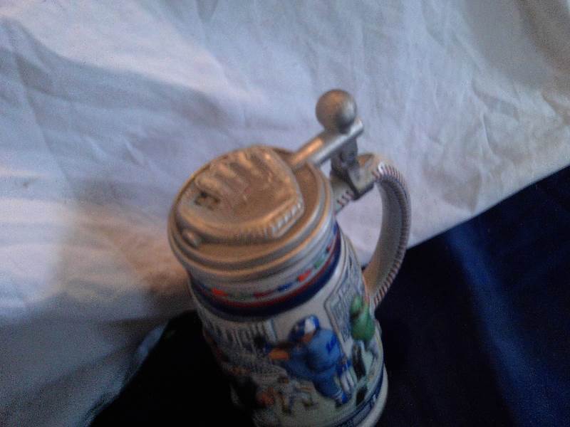 collector baseball beer stein
