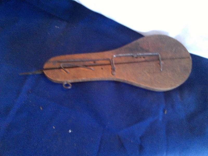 Antique wood weaving threader