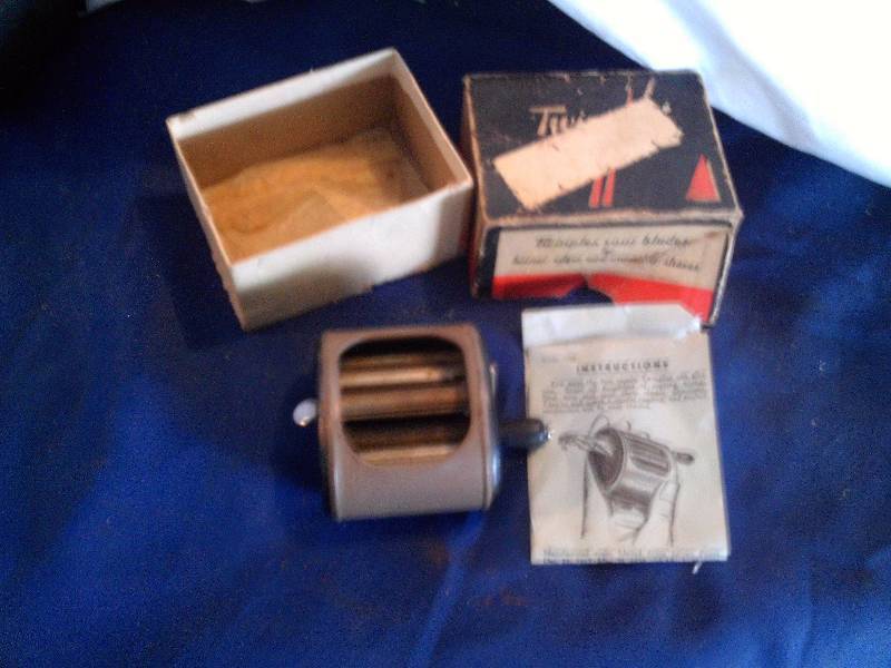 Vintage twin blade sharpener