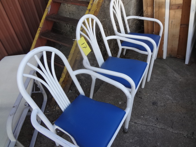 lot 17 image: 3 Metal Chairs