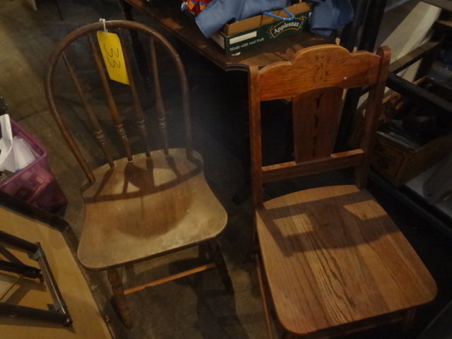 lot 33 image: Two Old Chairs