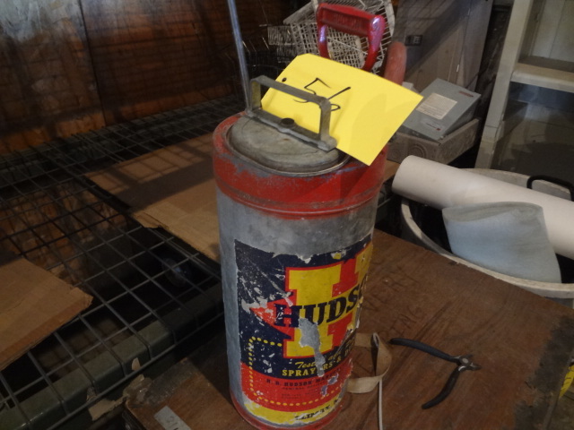 lot 56 image: Old Sprayer, garden Tools