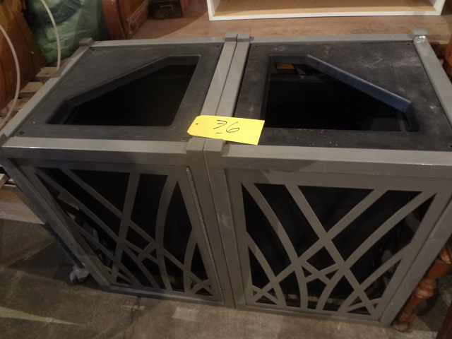 lot 76 image: Two Deco Trash Can Holders