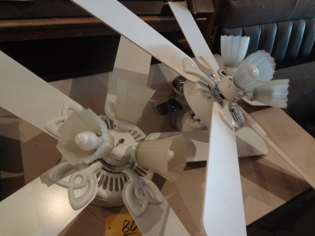 lot 80 image: pair of fan lights