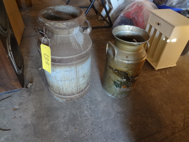 lot 133 image: Pair of Milk Cans