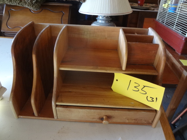 lot 135 image: 3 Wooden Shelves