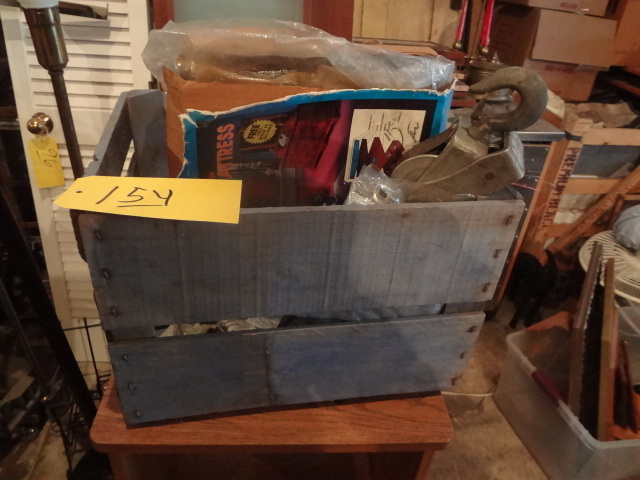 lot 154 image: Wooden Box, Water Bed Mattress, Come-a-long
