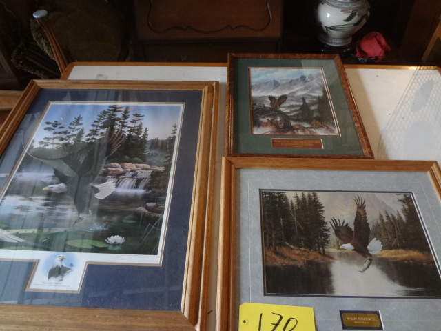 lot 170 image: 3 Eagle Prints