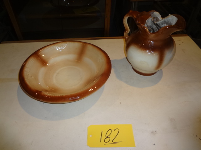 lot 182 image: Pitcher and Bowl