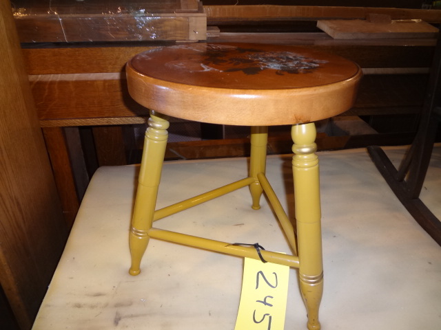 lot 245 image: Decorated Stool
