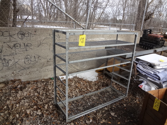 lot 316 image: Wheeled Metal rack