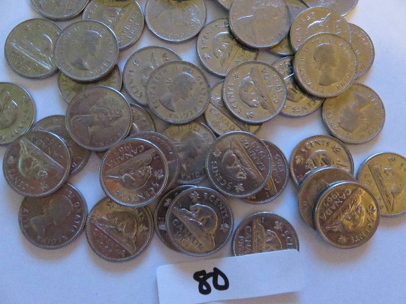 Lot of (25) Canadian Nickels