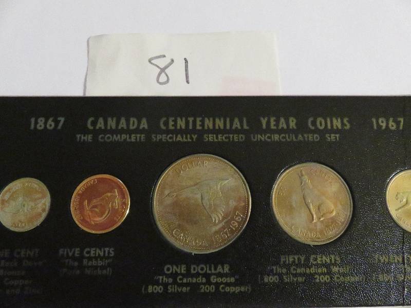 1967 Canada Centennial Year Coins