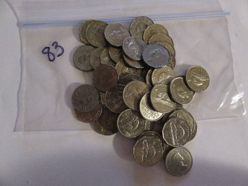 Lot of (50 ) Canadian Nickels