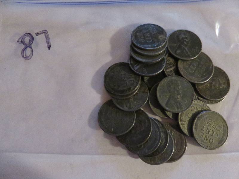 Lot of (25) 1943 War Pennies