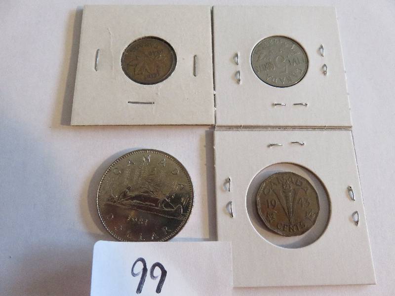 Lot of (4) Canadian Coins
