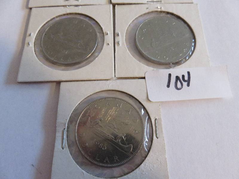 Lot of (5) Canadian Dollar Coins