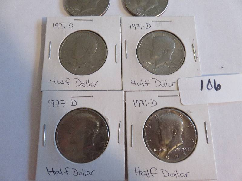 Lot of (7) United States Half Dollars