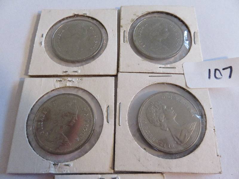 Lot of (5) Canadian Dollar Coins