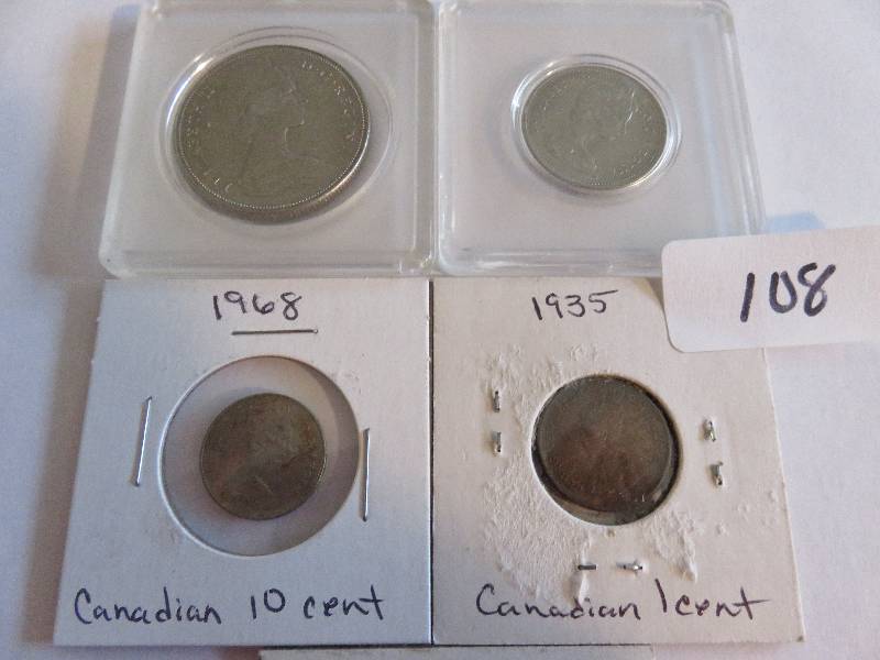 Lot of (5) Canadian Coins