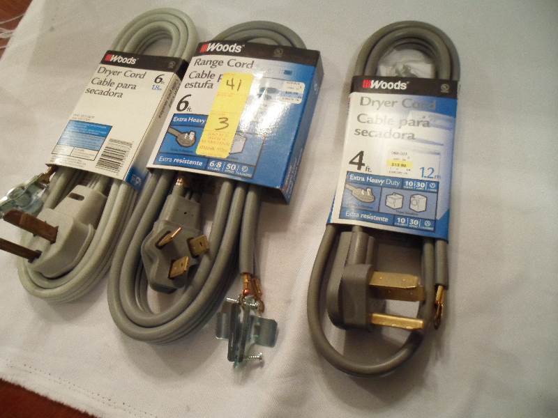 2 Dryer Cords & 1 Range Cord