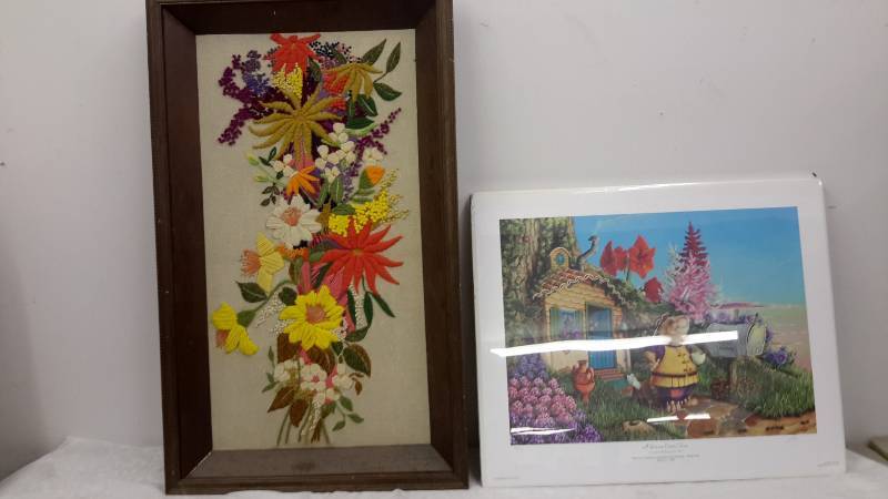 Framed stitching and prints