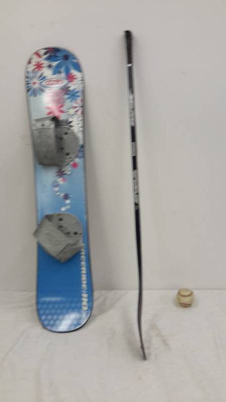 Board, hockey stick, baseball