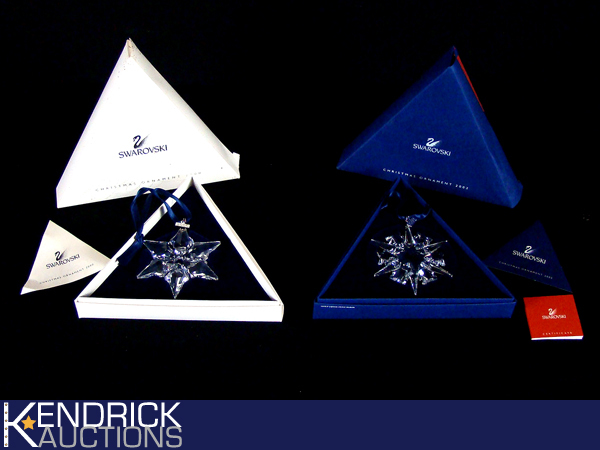 lot 9 image: 2 NEW Swarovski Crystal Annual Ornaments