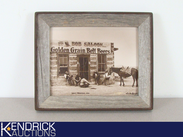 lot 26 image: Rare 1906 LA Huffman SignedNumbered Wood Framed #420 Bob Saloon