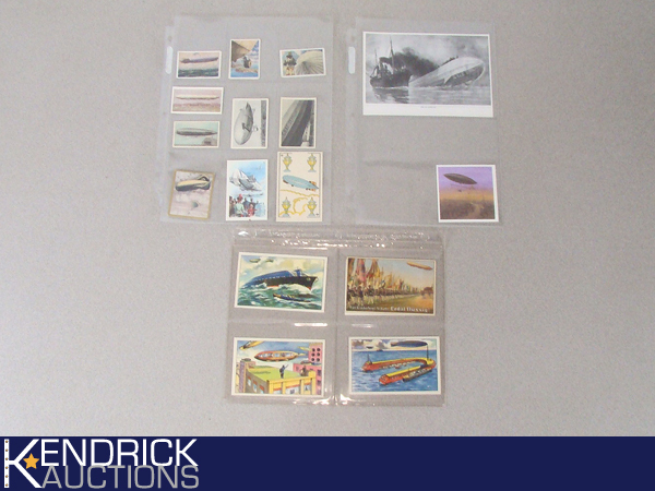 lot 31 image: Lot of Vintage Zeppelin Airship Cigarette Cards
