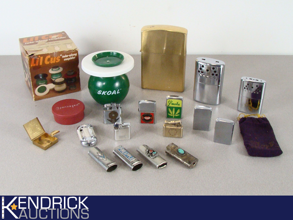 lot 41 image: Large Lot of Vintage Lighters, and Tobacco Accessories