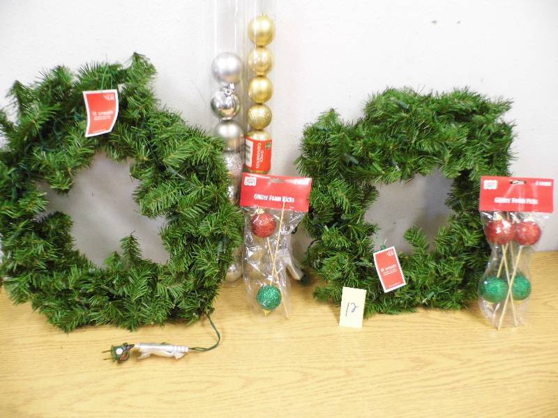 2 - 24 New Lit Wreaths