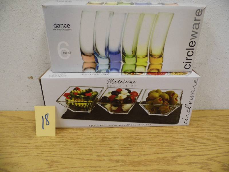 New Shot Glasses & Bowls wTray