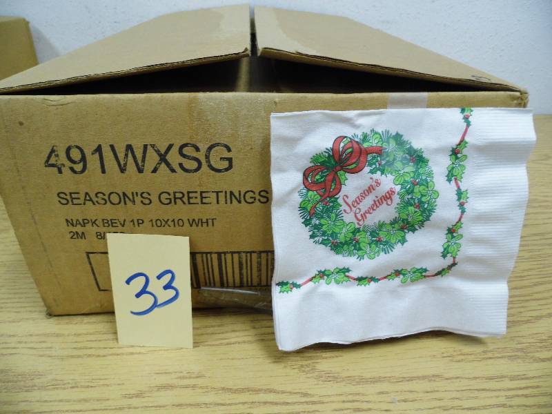 Wreath - Seasons Greetigns Napkins
