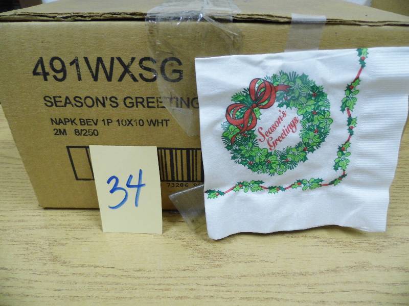 Wreath - Seasons Greetigns Napkins