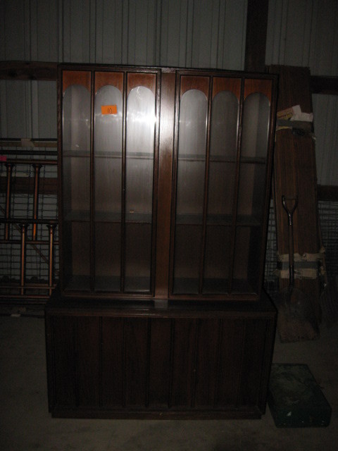 lot 10 image: China Cabinet 40 Wide, 71 High, 17 Deep