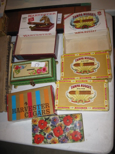 lot 57 image: Cigar Boxes Candy Boxes