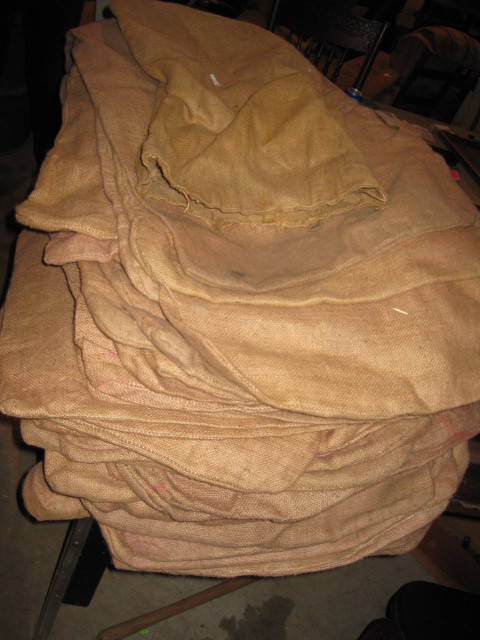 lot 82 image: 64 Burlap Seed Bags