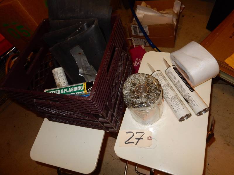 lot 27 image: Lot of roofing supplies.. See closeups