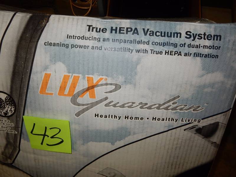 lot 43 image: Electro Lux, LUX Guardian HEPA Vacuum System.. NEW in box.