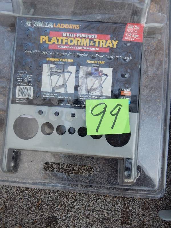 lot 99 image: 2, Gorilla Ladders, Multi Purpose Platform and trays