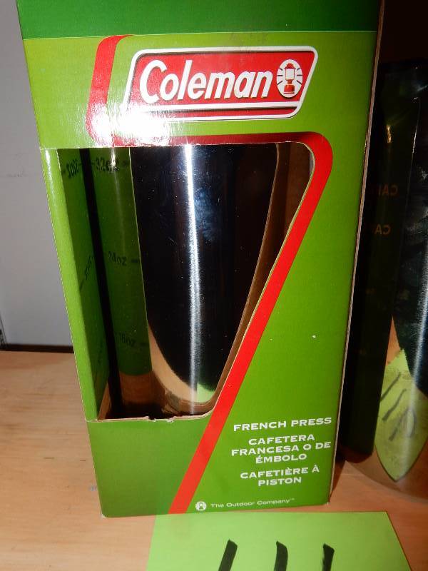 lot 116 image: 2 Coleman, French presses.. 1 small stainless thermos