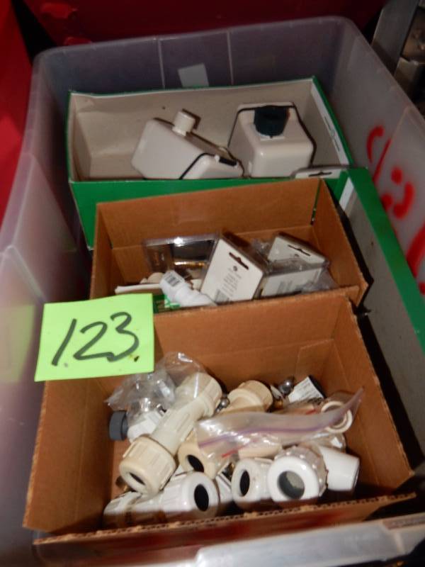 lot 123 image: Self Watering System parts  Pond Lights and pumps and parts